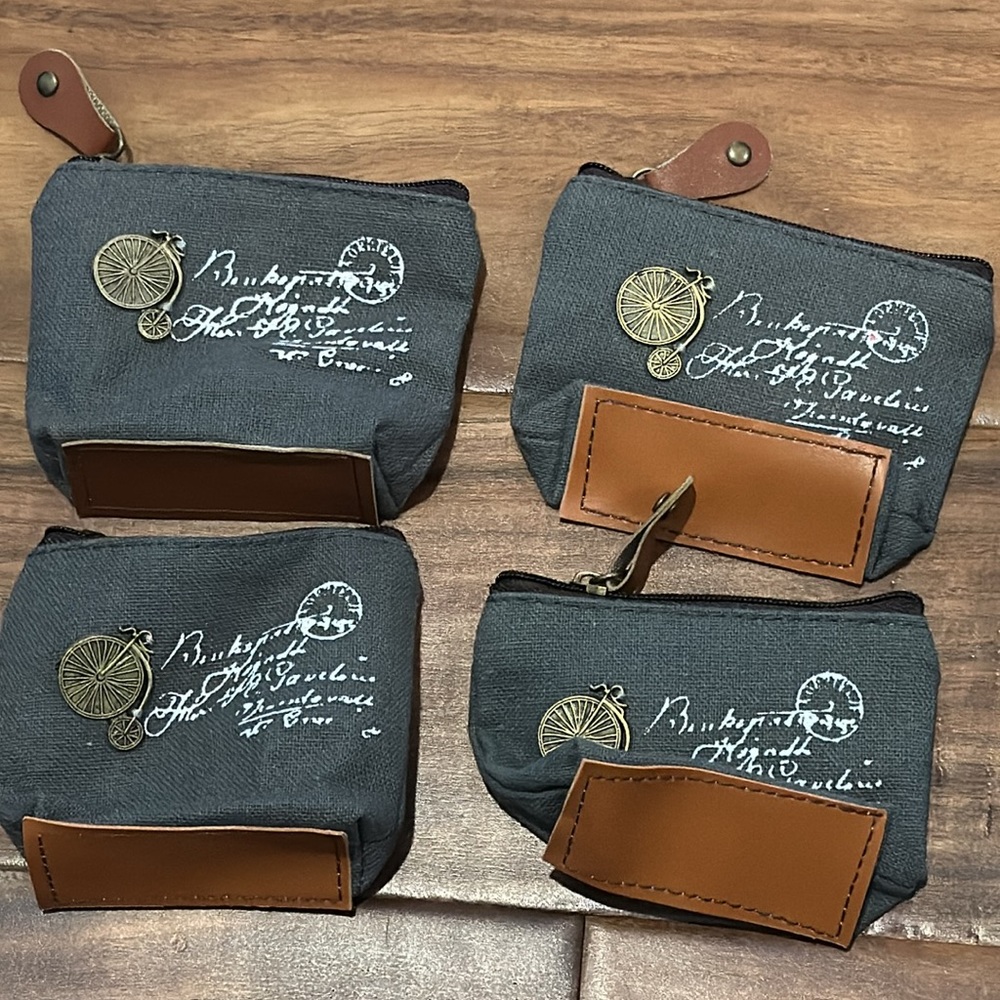 NEW Coin Wallet Bicycle Bike Cycling Novelty Gift Party Favors Bundle of 4